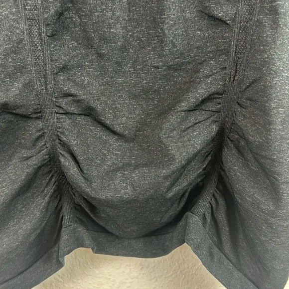 ATHLETA Charcoal Gray Quarter Zip Compression Ruched Pullover XL - Picture 4 of 7